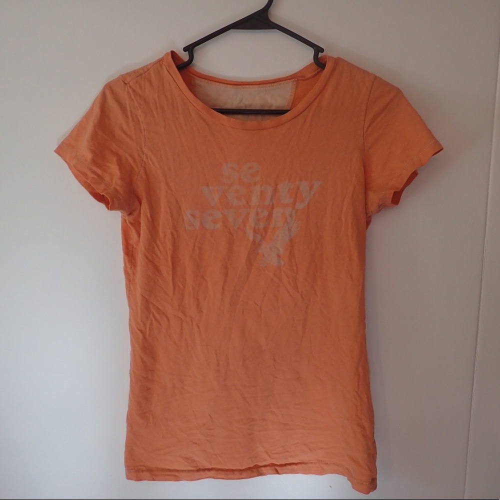 Orange American Eagle Seventy-Seven T-Shirt